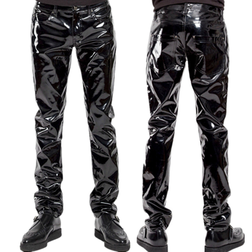 Motorcycle Gear For Men - Calças de látex de pvc brilhante