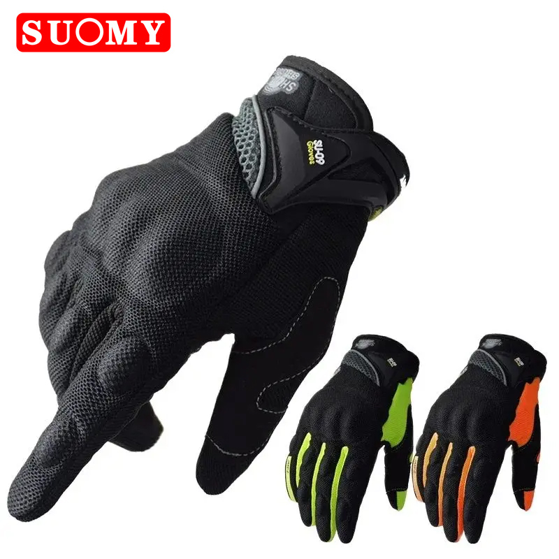 Suomy respirável dedo cheio co - Motorcycle Gear Gloves avaliação e preço