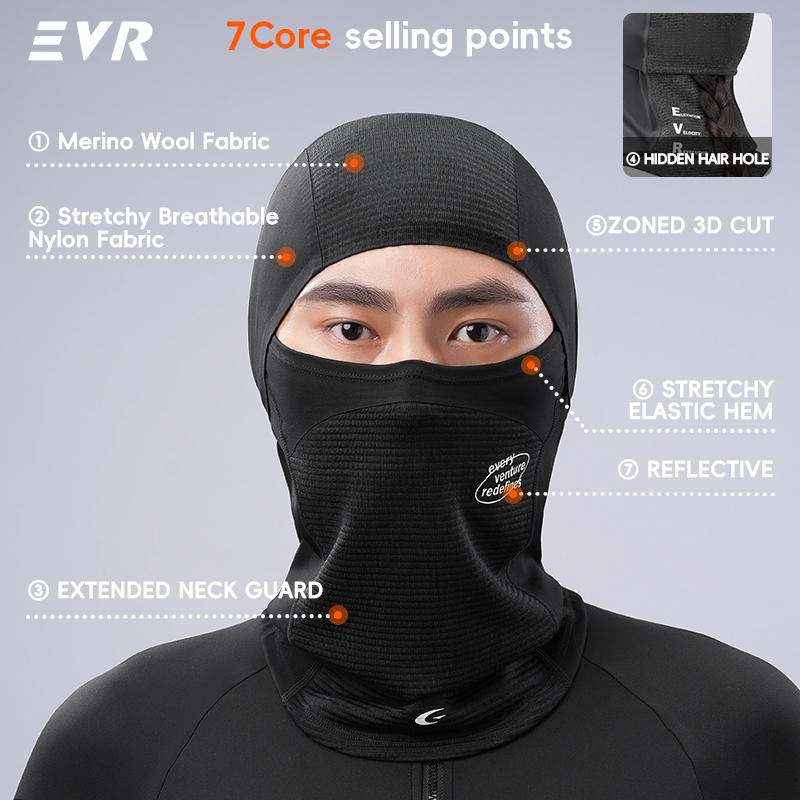 Máscara Facial de Lã de Invern - Motorcycle Gear For Men avaliação e preço